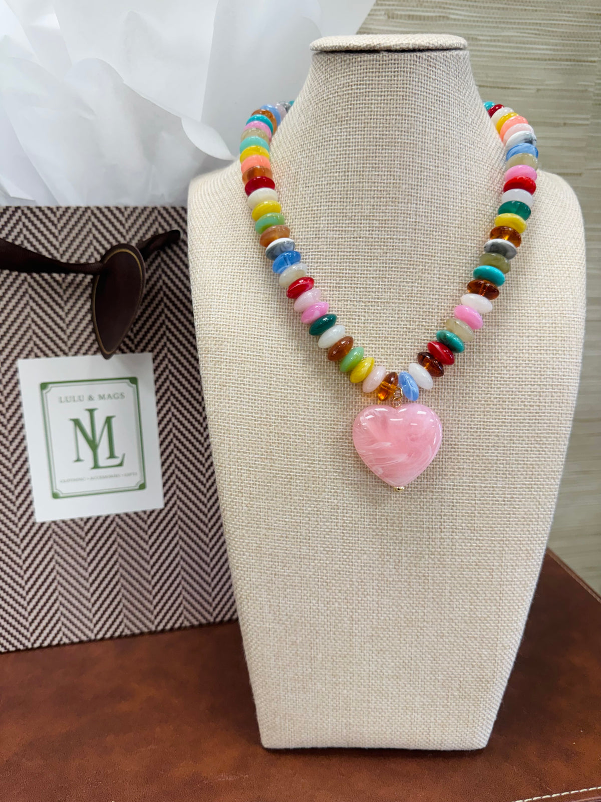 Heart Multi Beaded Necklace