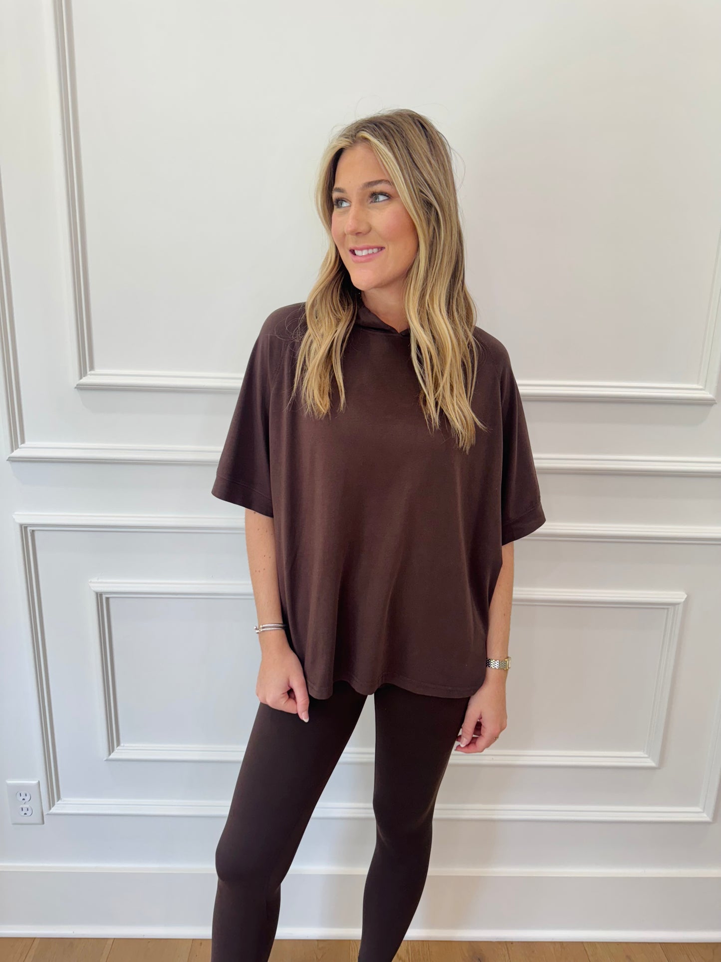 Varsity Hooded Tunic - Brown