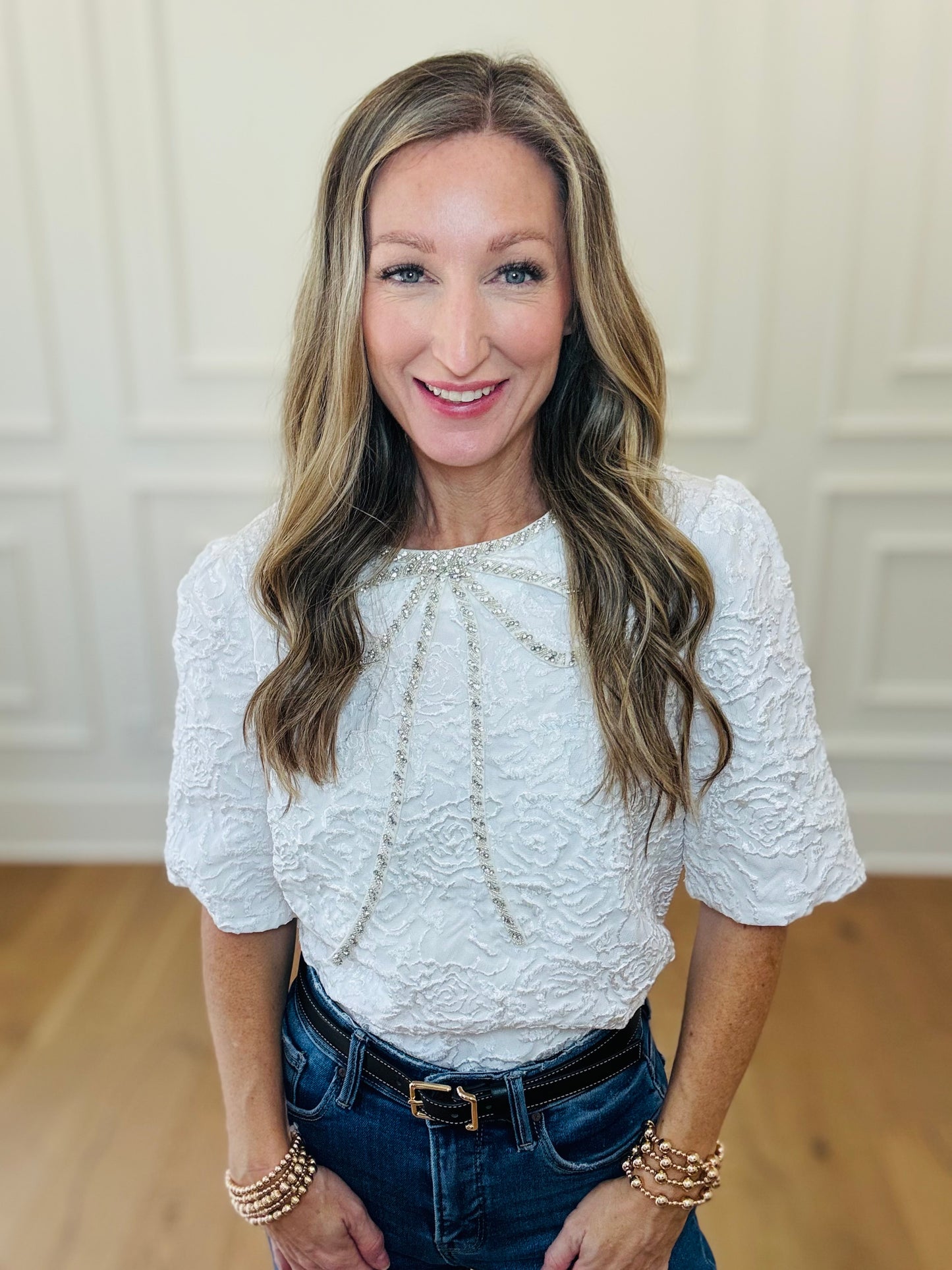 Piper Bow Top - white