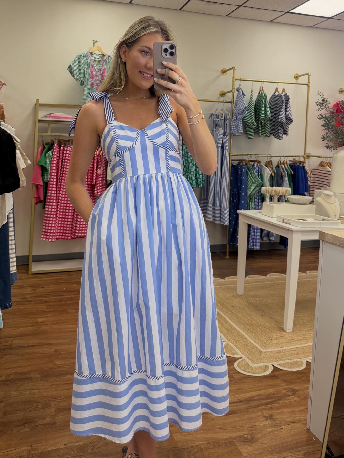Coastal Casual Dress - Blue