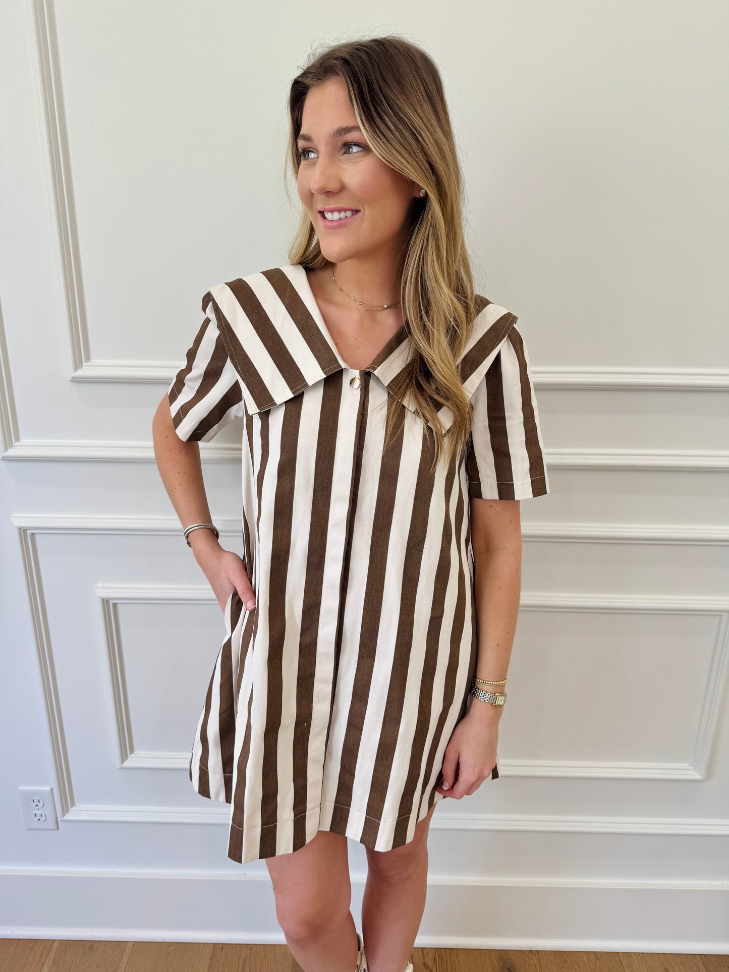 Montana Denim Dress - Brown
