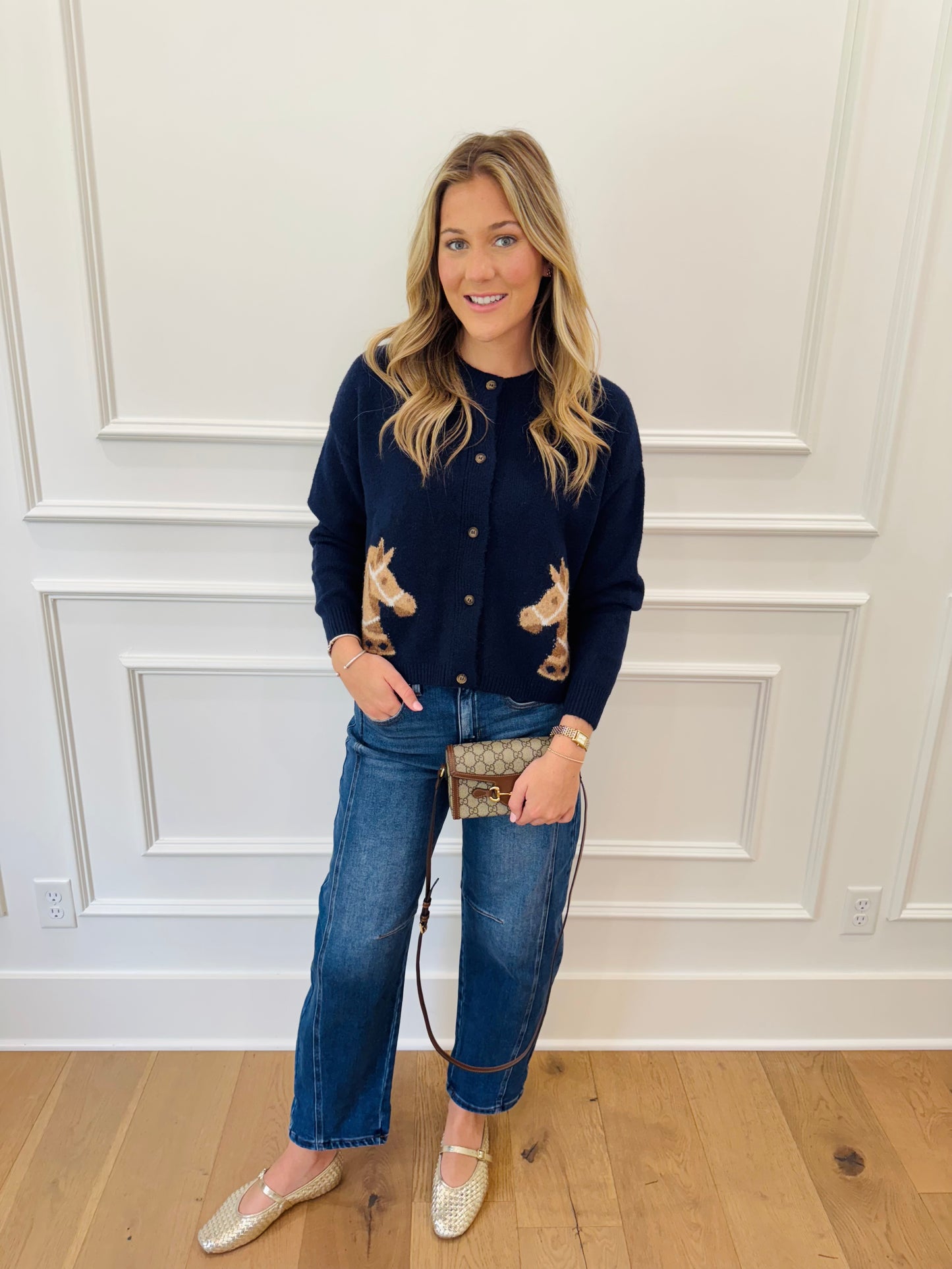 Bandera Cardigan Sweater - Navy