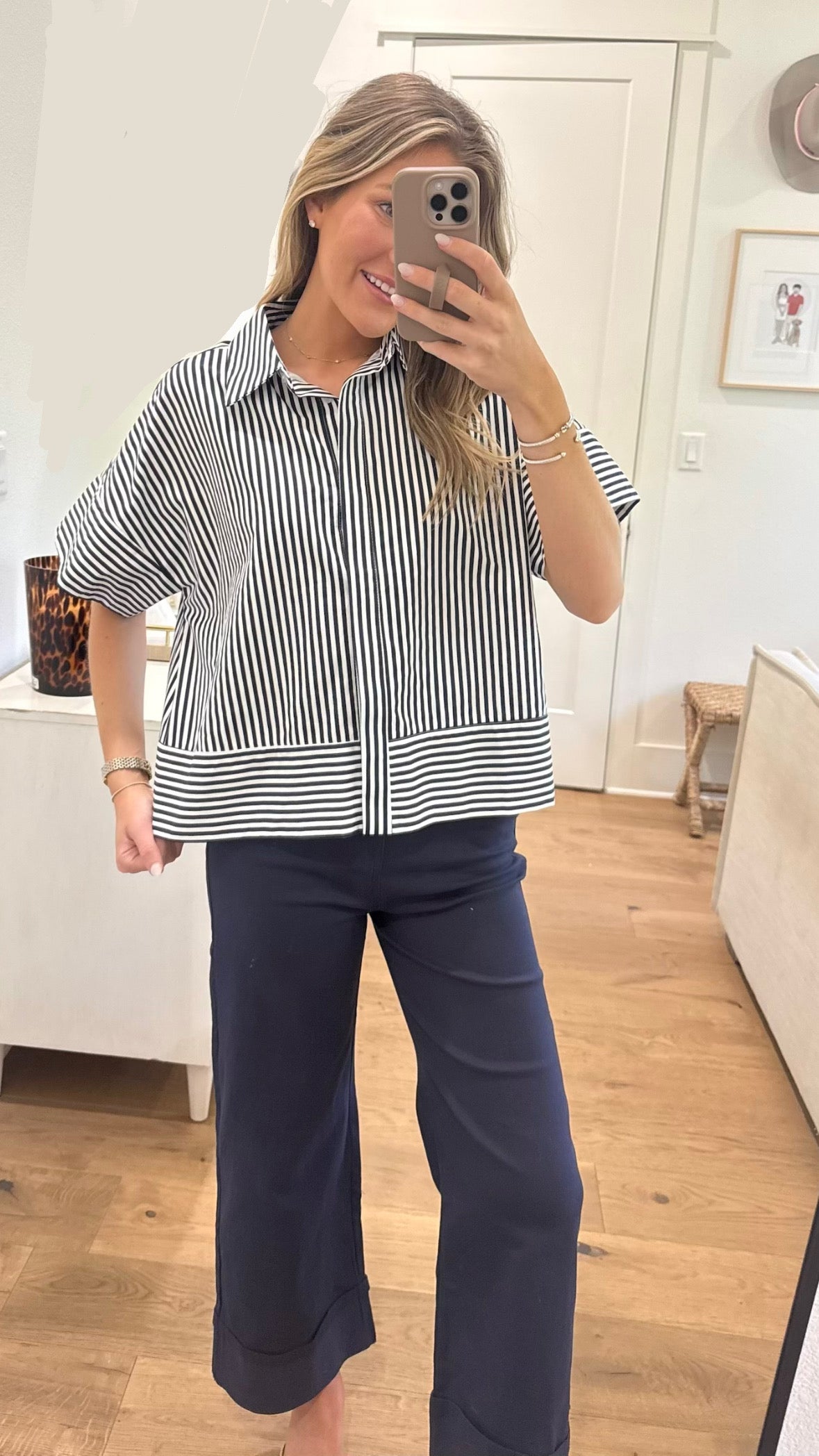 Cass Top -Navy