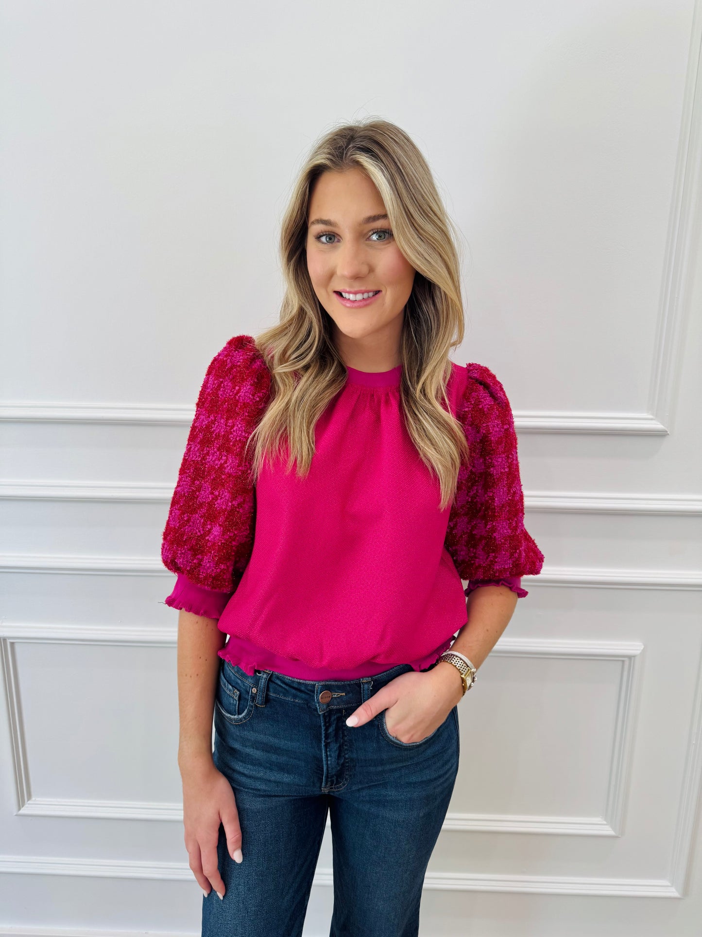 Flynn Top - Magenta/Red