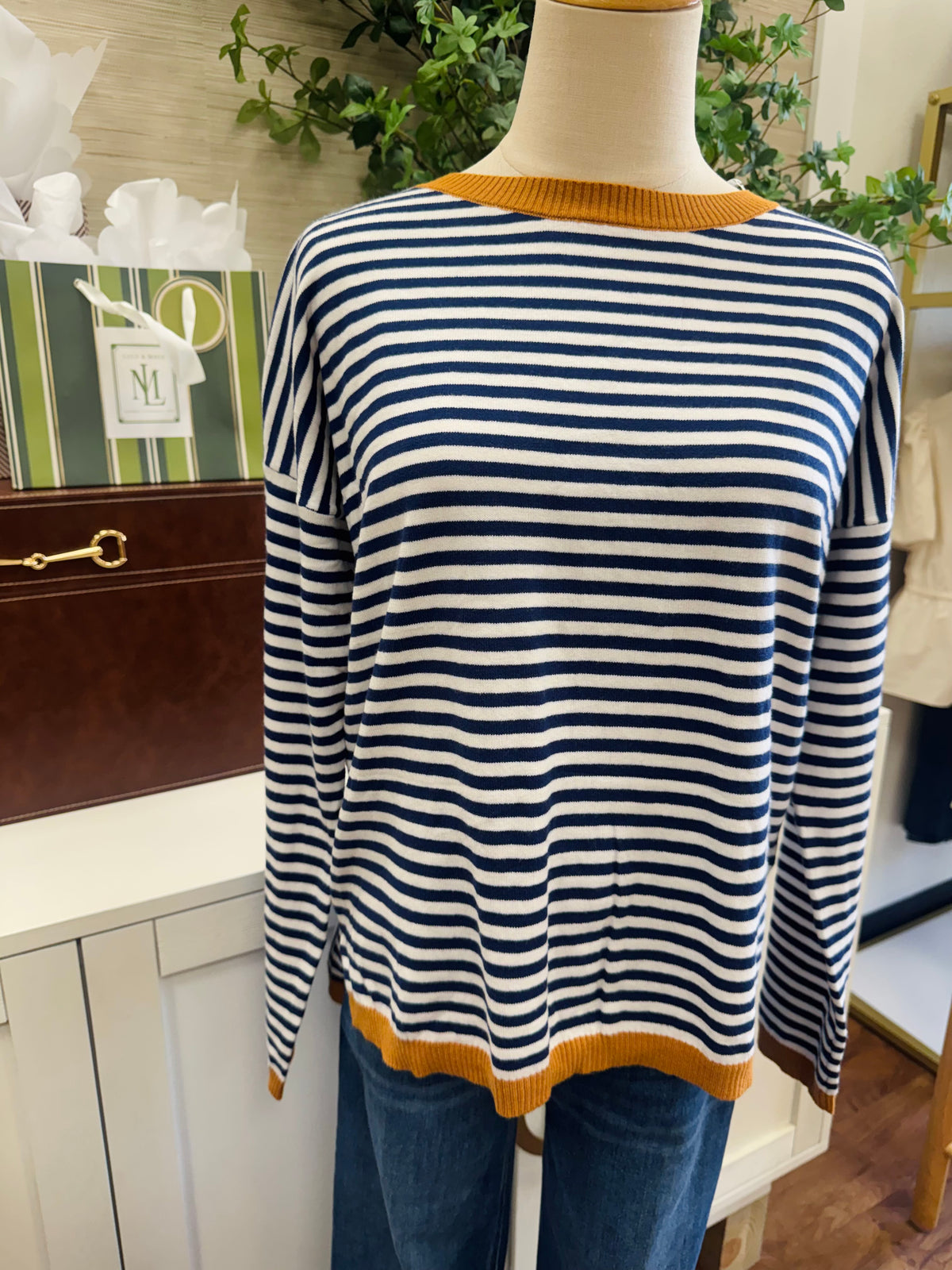 Harbor Stripe Top - Navy