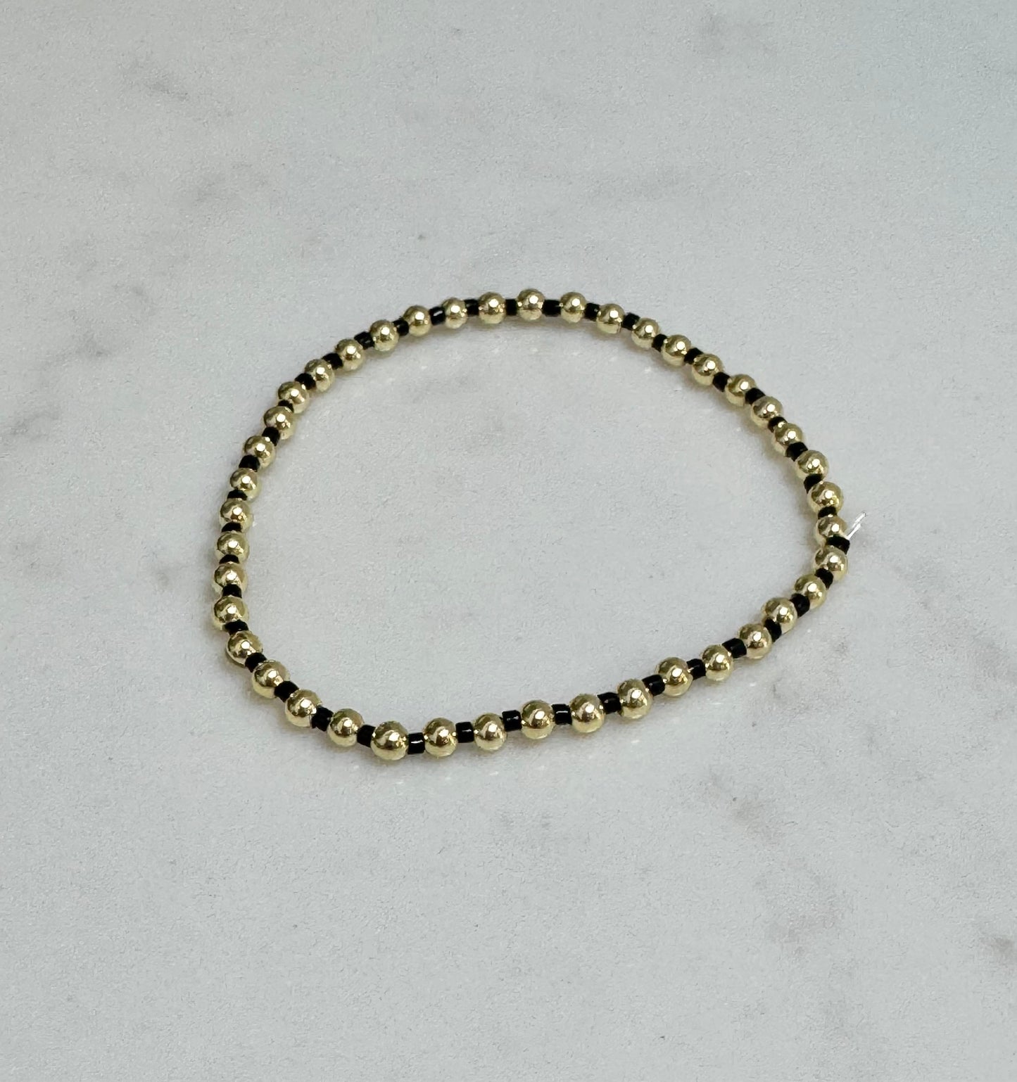 Black Beaded Bracelet