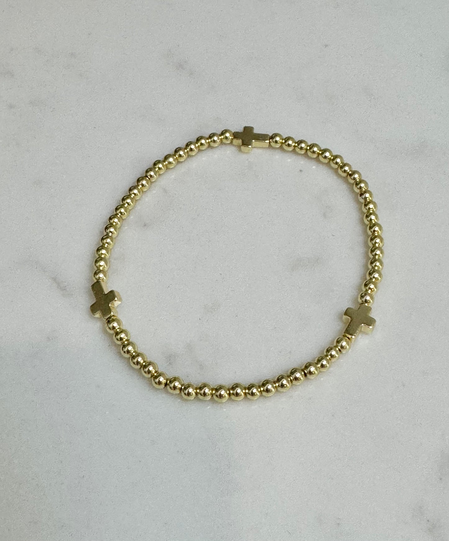 Triple Cross Beaded Bracelet