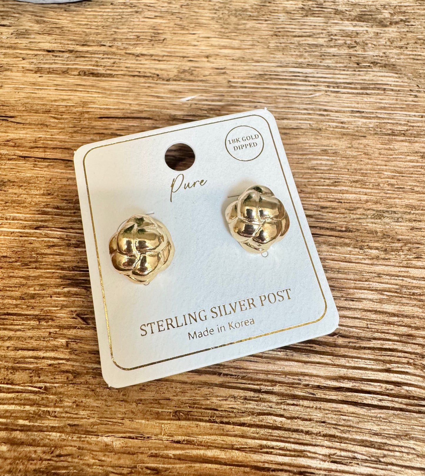 18k Plated Knot Earrings