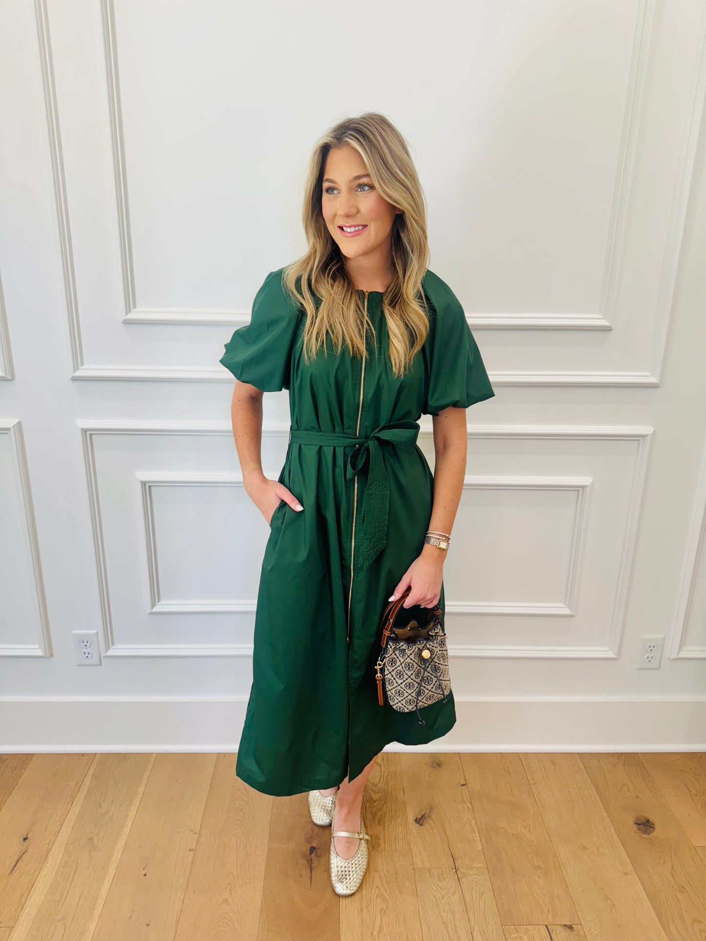 Holly Dress - Hunter Green