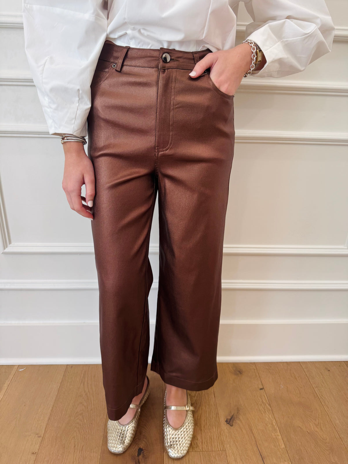 Maren Coated Jean -Bronze