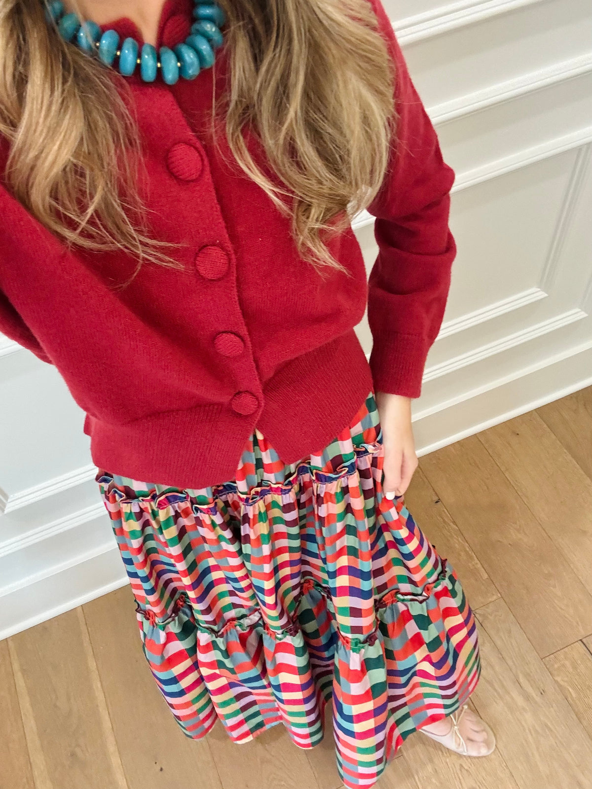 The Charmed Cardigan - Red