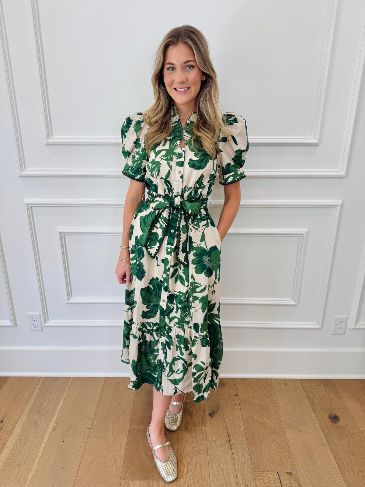 Garden Estate Dress - Olive