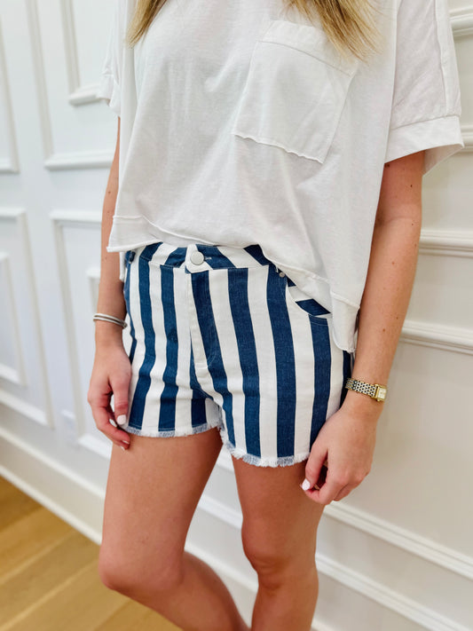 Dani Denim Stripe Short