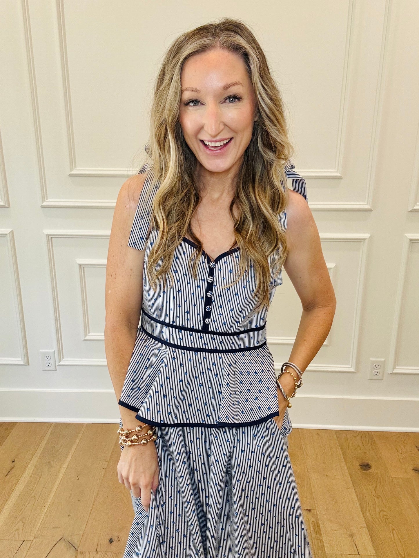 Hattie Dress -Navy/Blue