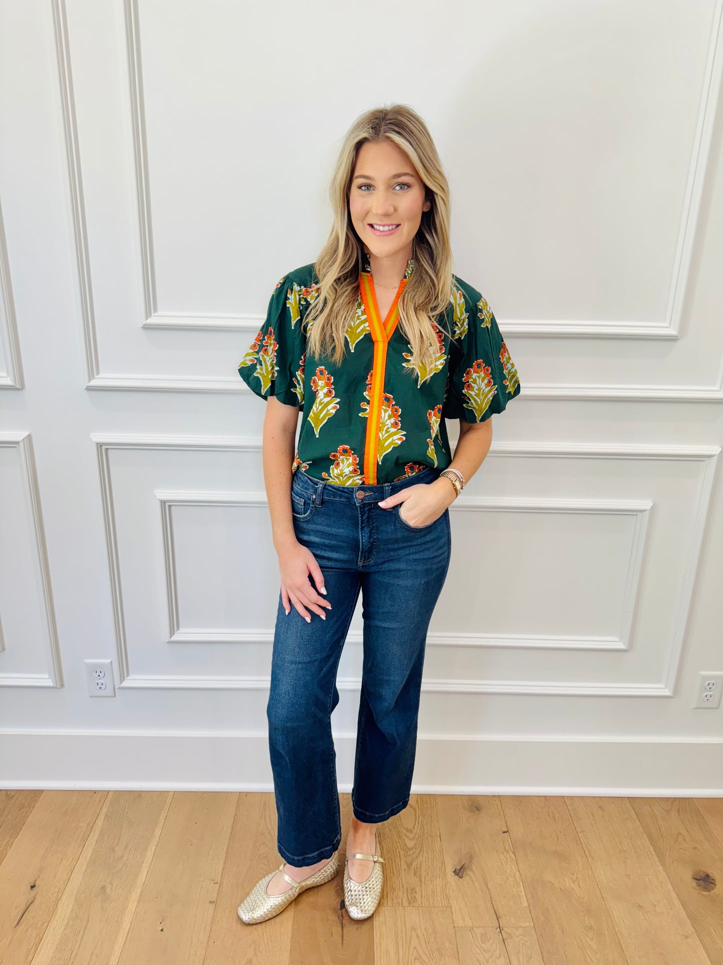 THML Brinlee Top - Hunter Green