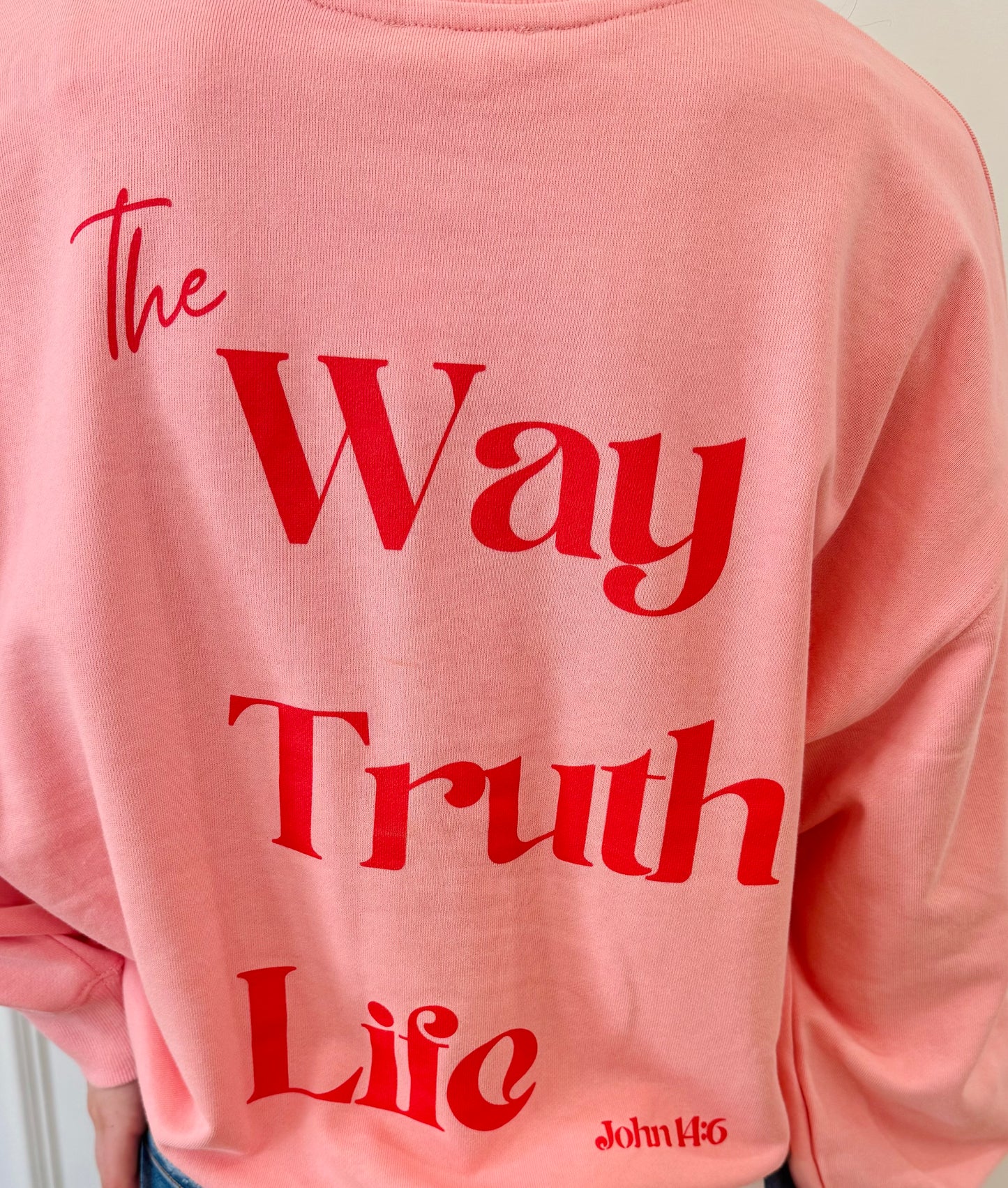 Trust Jesus Pullover - pink