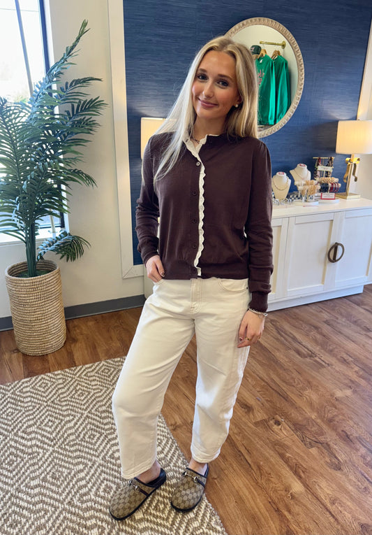 Mami Sweater Cardigan - Brown