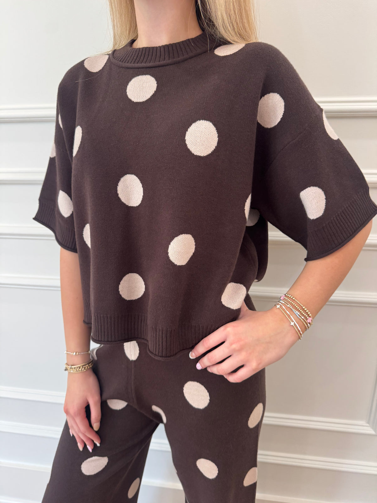 Dot About You Pants - Brown