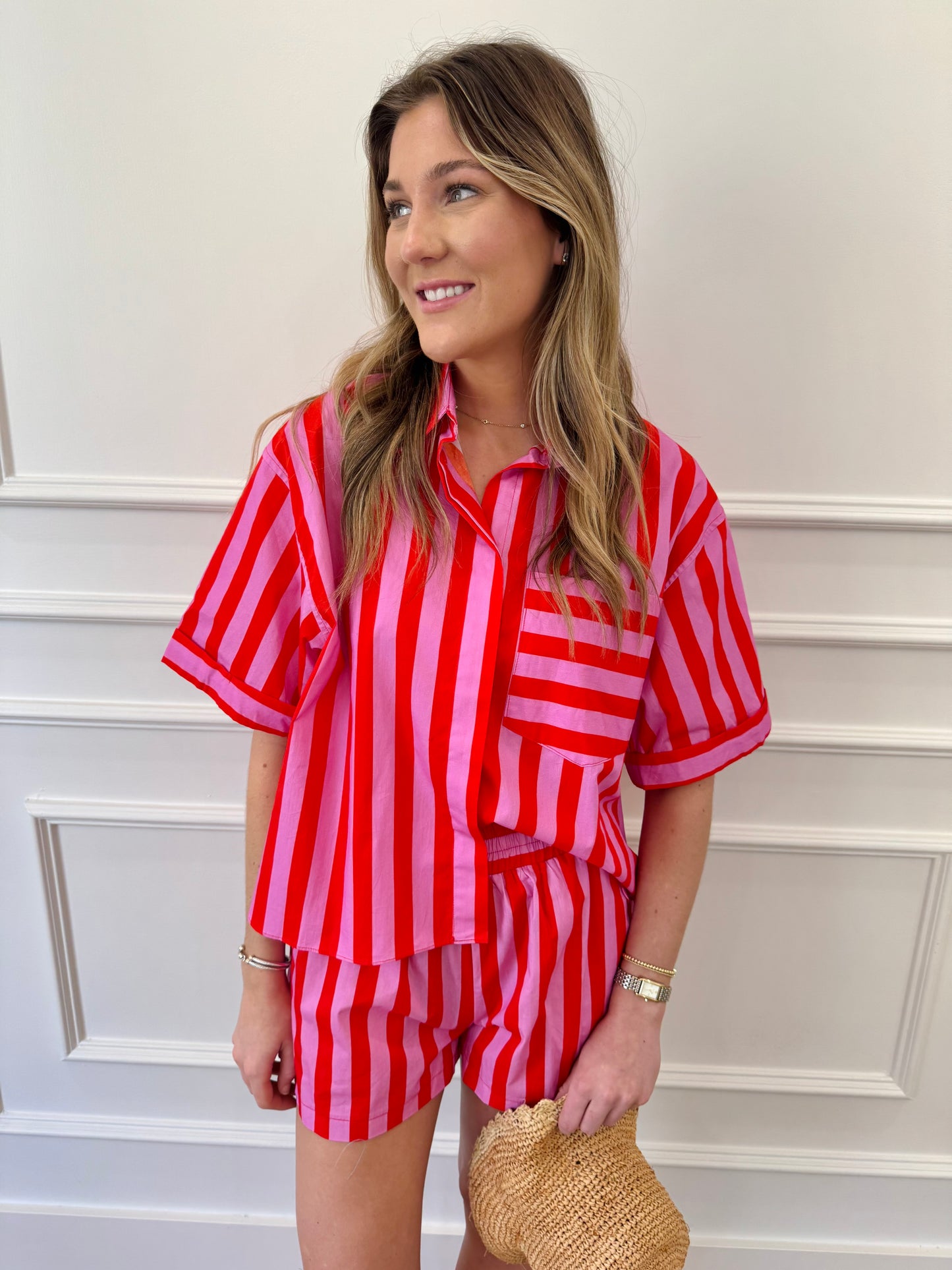 Candy Stripe Set - Red/Pink