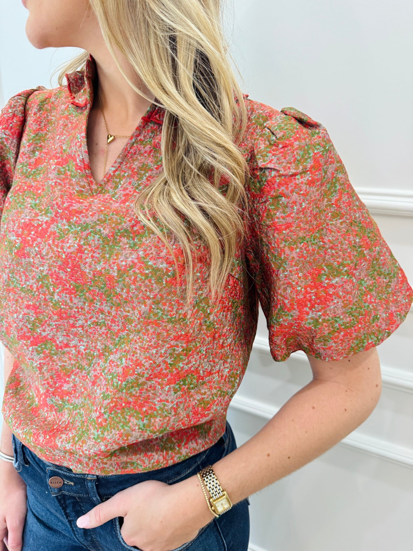 Jenni Top Rust/Multi