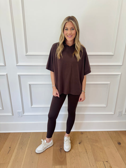 Varsity Hooded Tunic - Brown