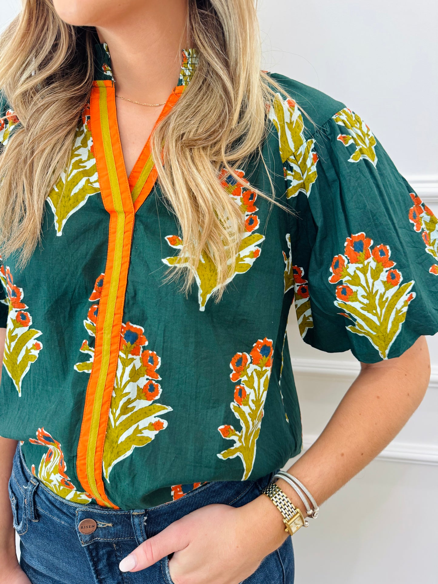 THML Brinlee Top - Hunter Green