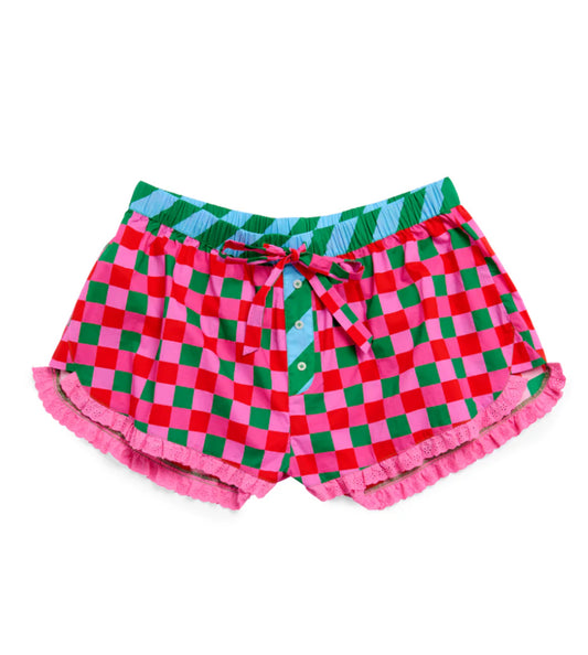 Festive Short- Checkered multi