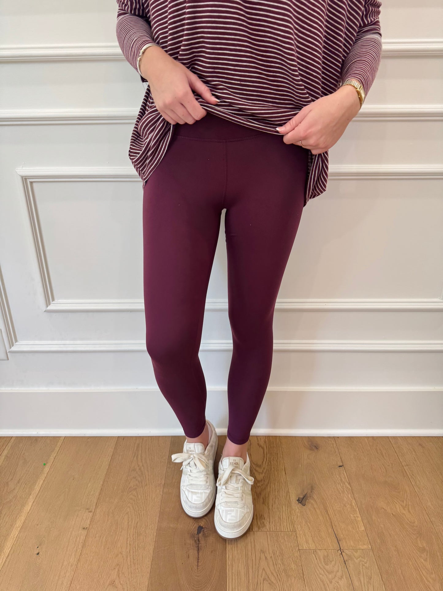 Zuri Compression Leggings - Wine