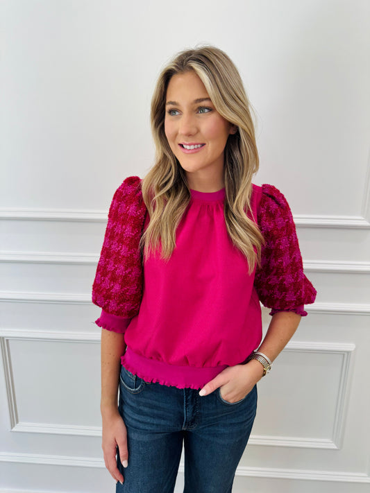 Flynn Top - Magenta/Red