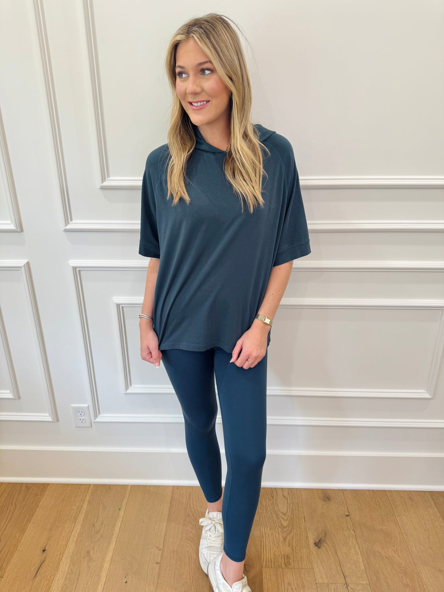 Varsity Hooded Tunic - Midnight Navy