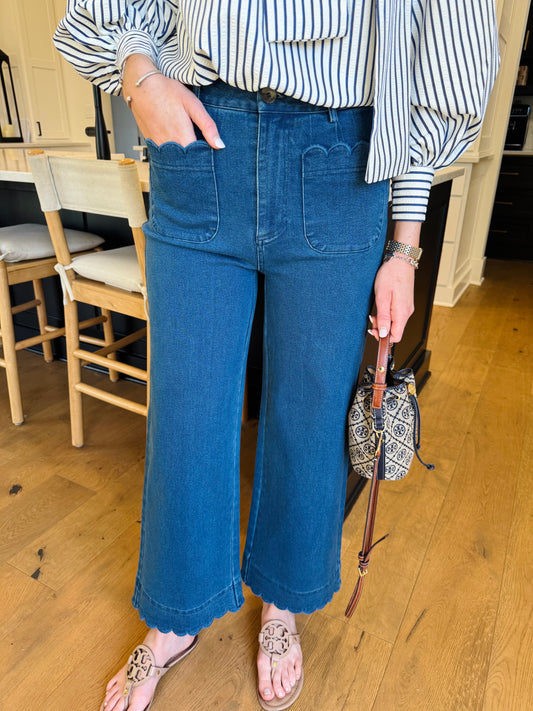 Saylor Scallop Jean - Denim