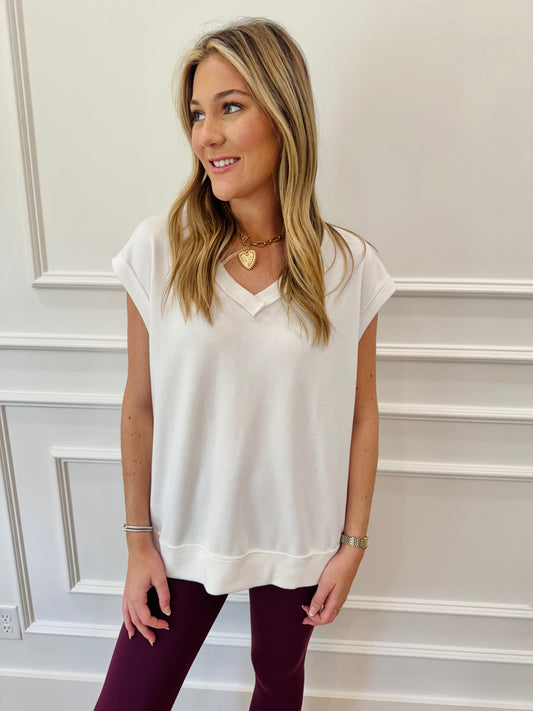 French Terry Top - Ivory