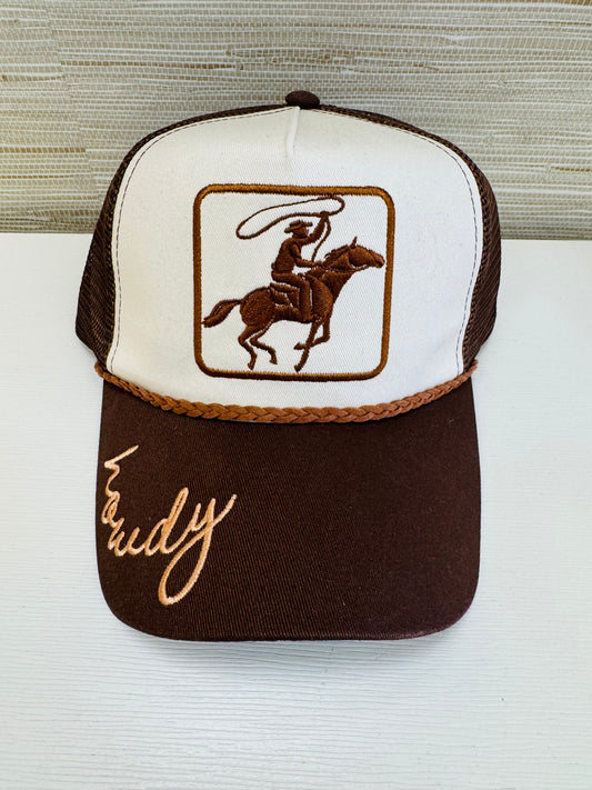 Roping Cowboy - Brown