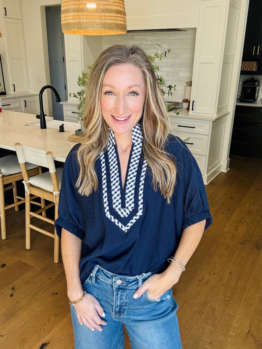 Emory Top - Navy ( PRE-ORDER)