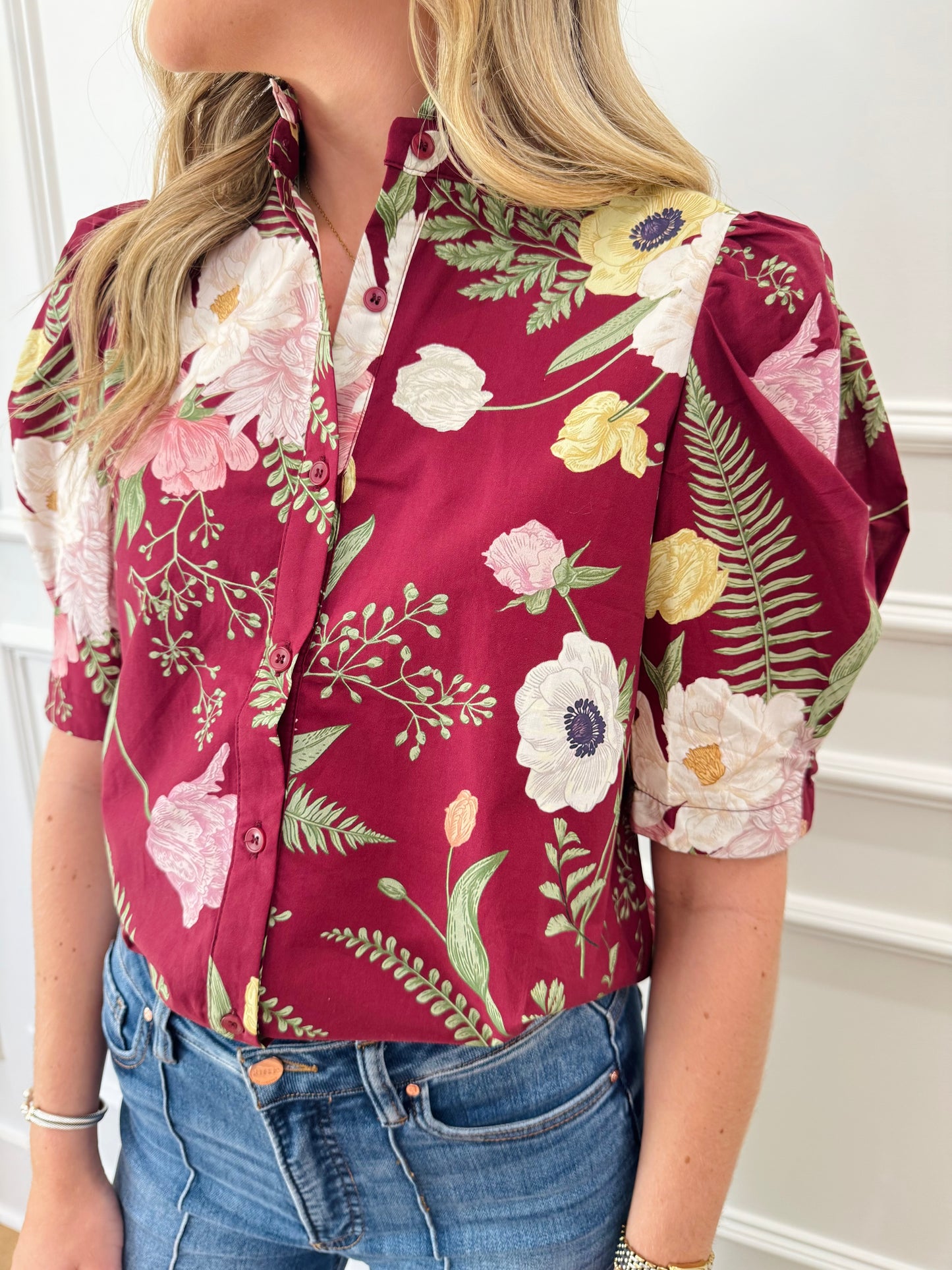 Talulah Top -Wine