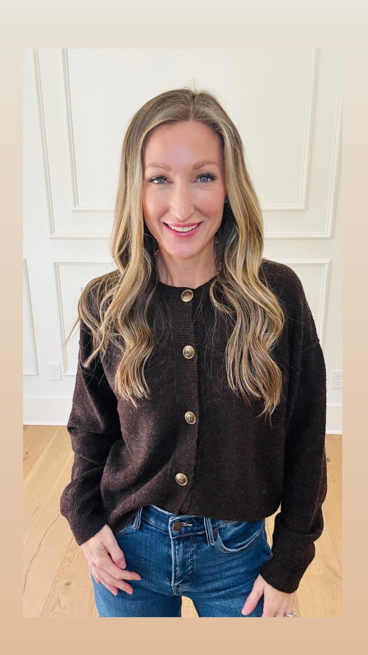 Olivia Sweater / Cardigan - Chocolate