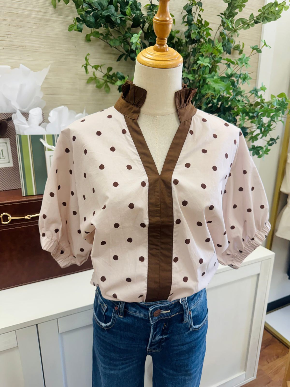 Dot Dot Dot Top - Cream