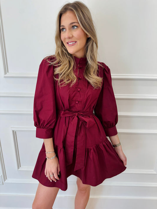 Fifth Avenue Dress - Wine