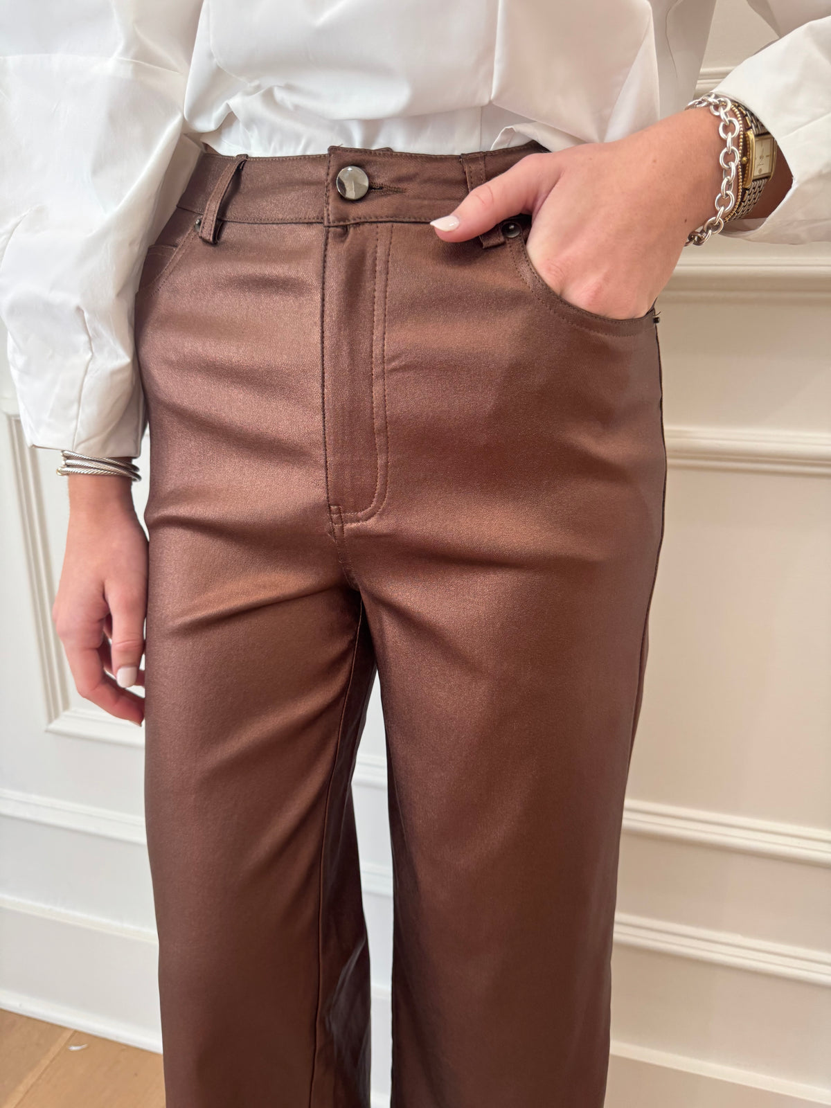 Maren Coated Jean -Bronze