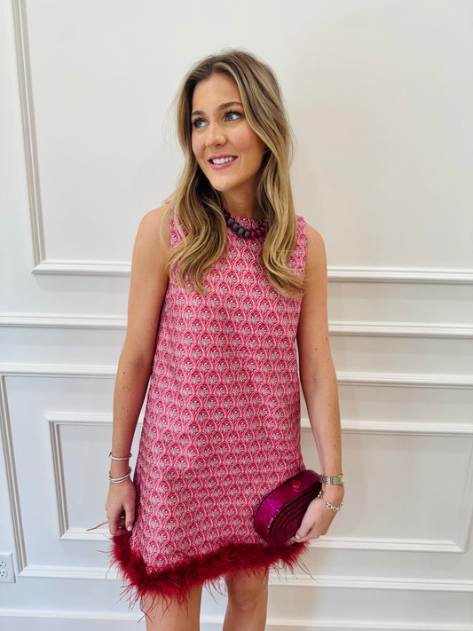Bed of Roses Dress Pink/Burgundy