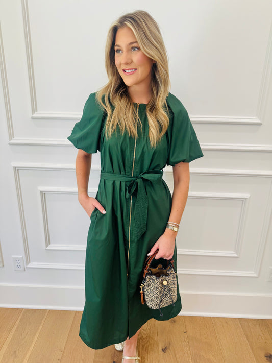 Holly Dress - Hunter Green
