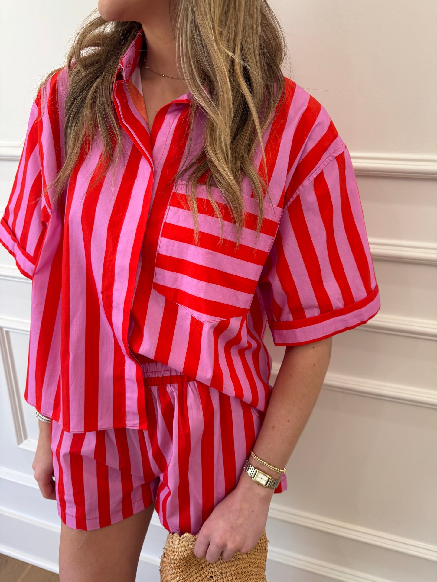 Candy Stripe Set - Red/Pink