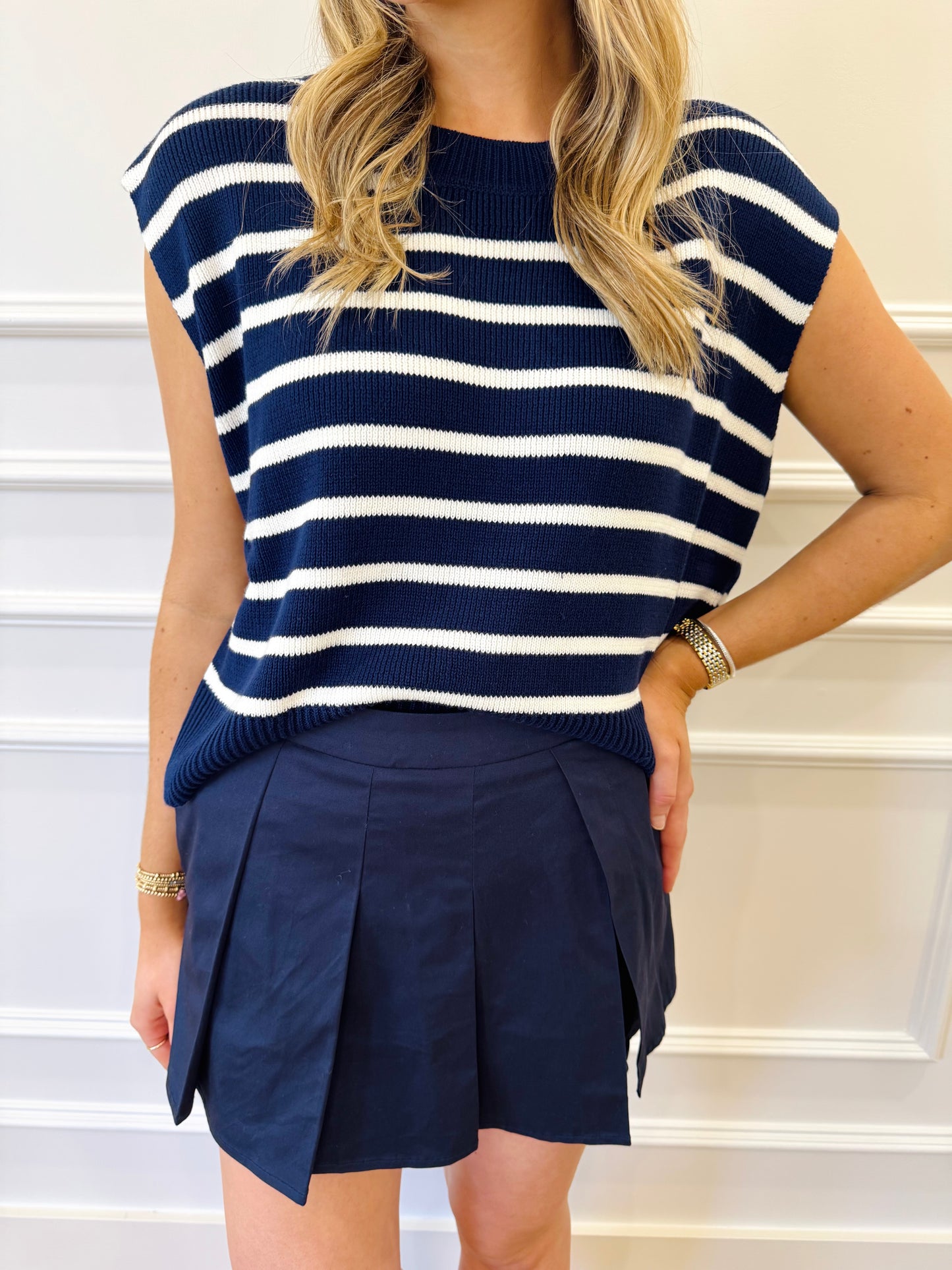 Cape Cod Sweater Top - Navy