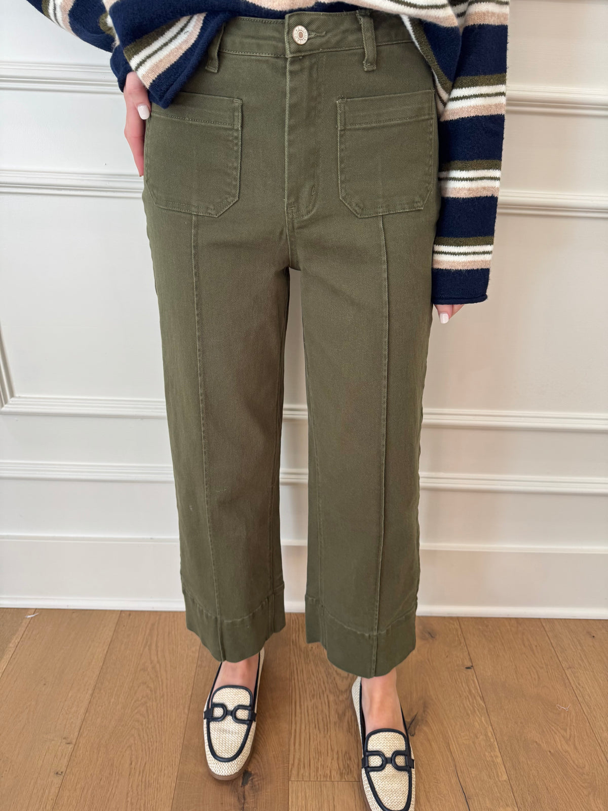 Hollis Front Pocket Jean - Olive