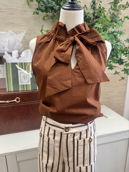Tied Together Top - Brown