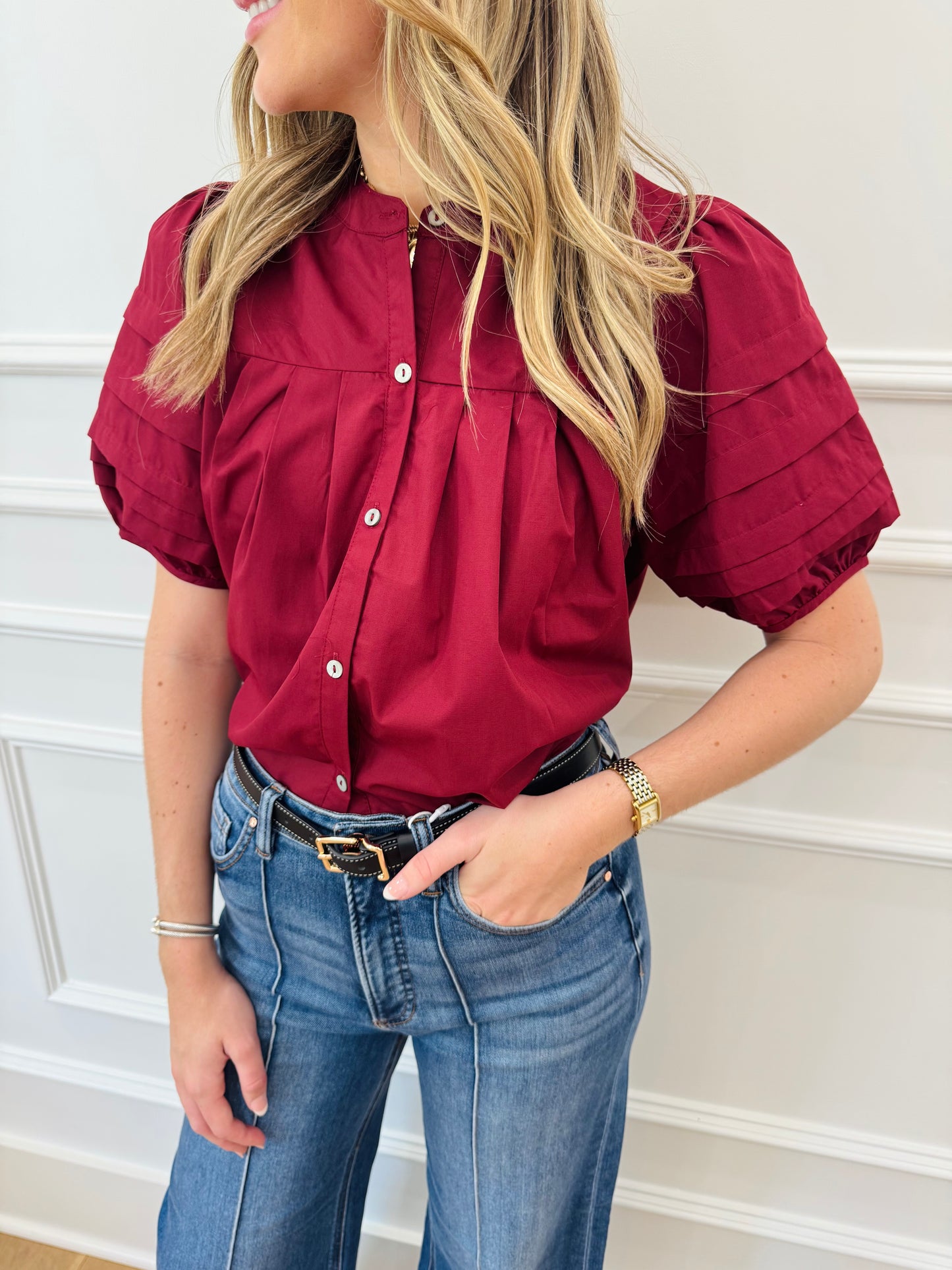 Maren Swing Top - Wine