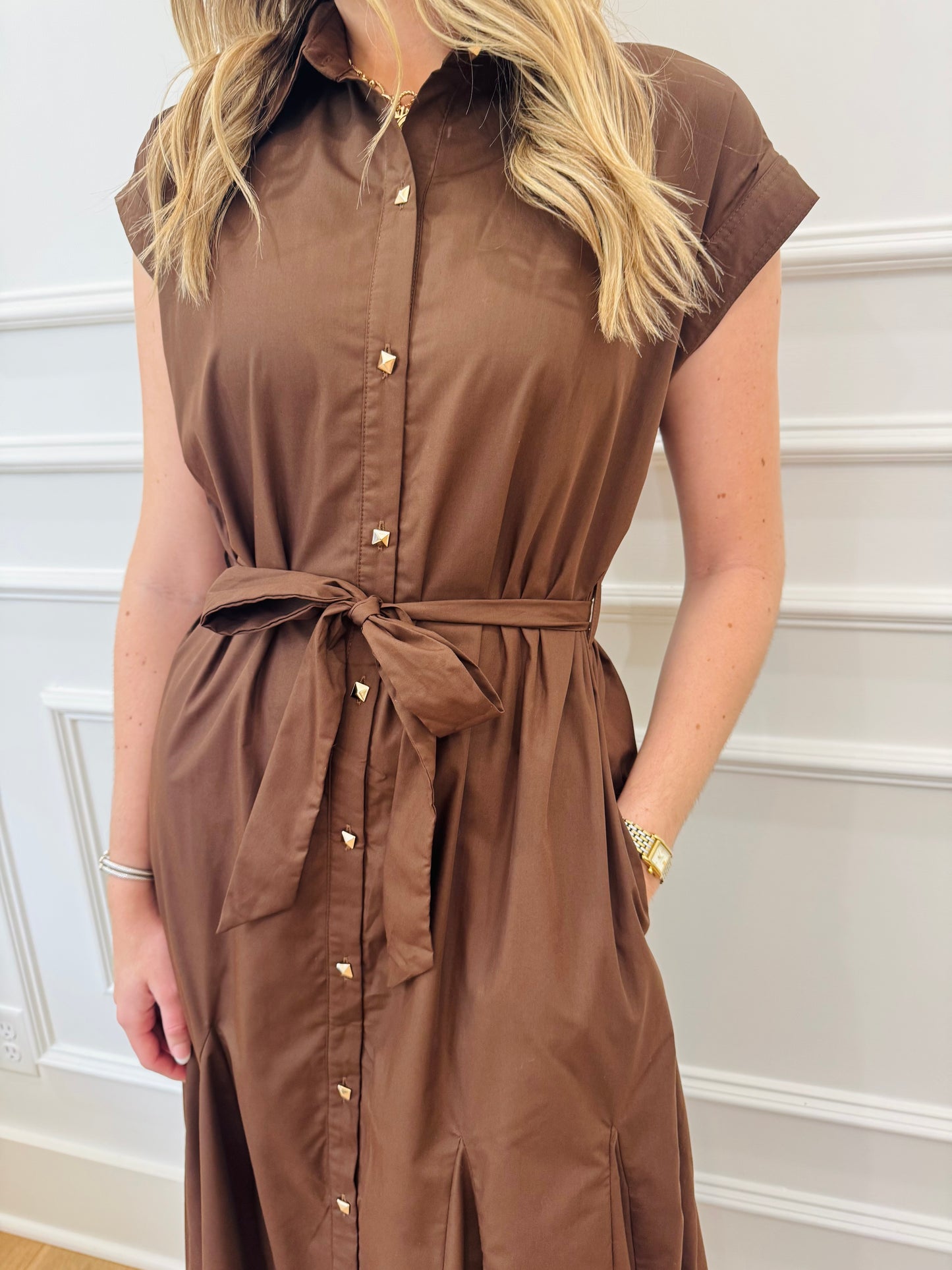 Zayne Dress - Brown
