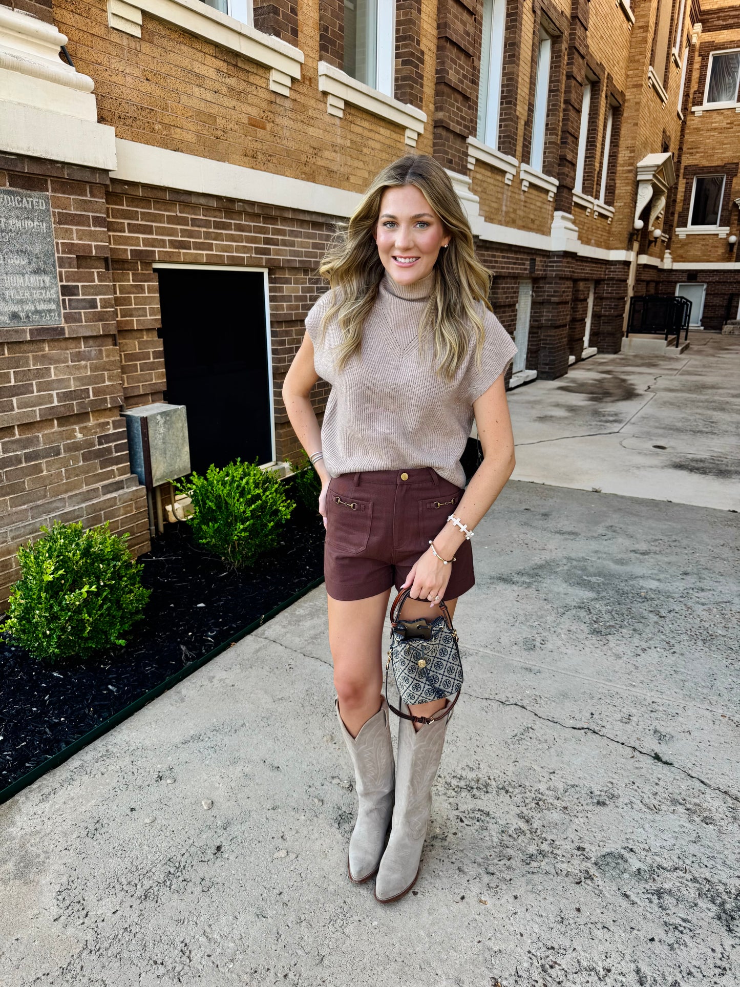 Mabel Sweater Top - Taupe