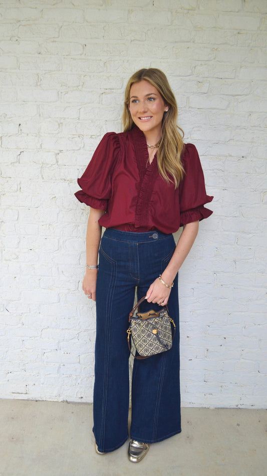 Olivia Top - Wine