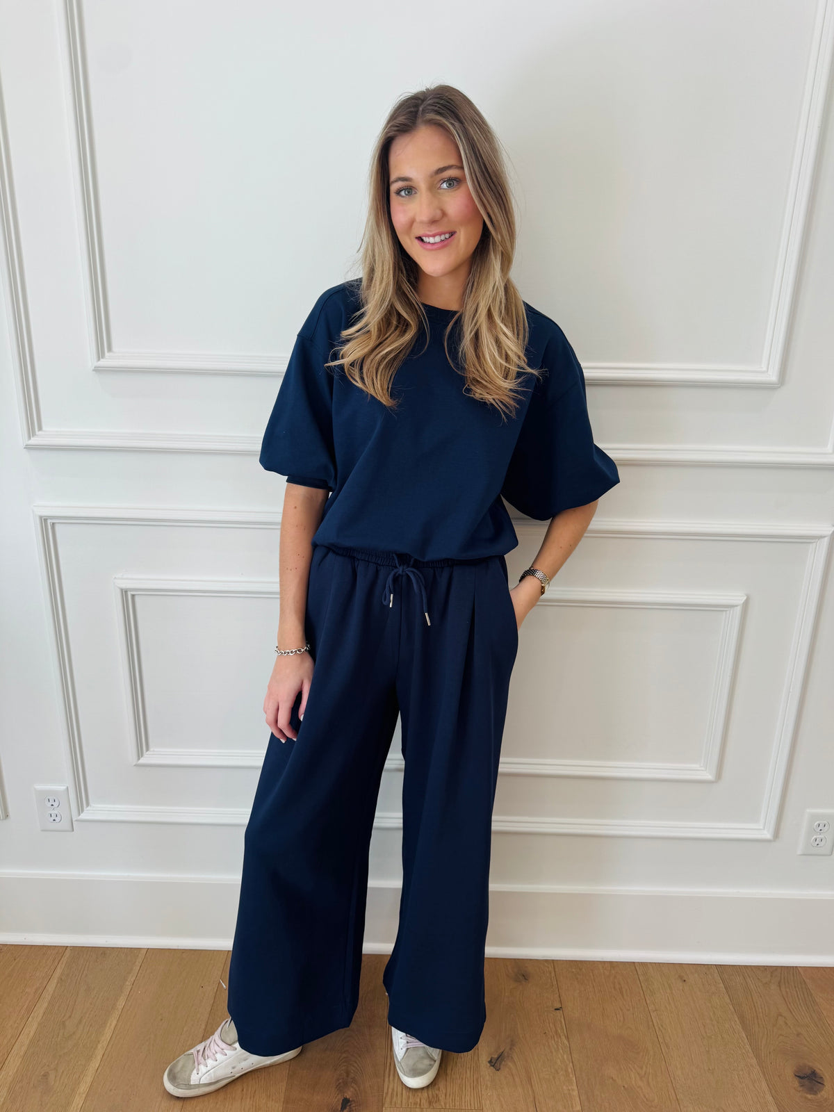 Off Duty Darling Top - Navy